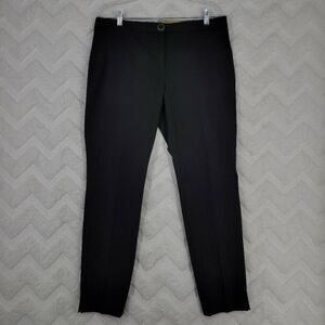 Ted Baker Pants Women's 4 Flat Mid Dressy Workwear Career Date Black Ankle Slit